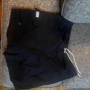 Polo Black Swim Shorts with Drawstring lime green horse